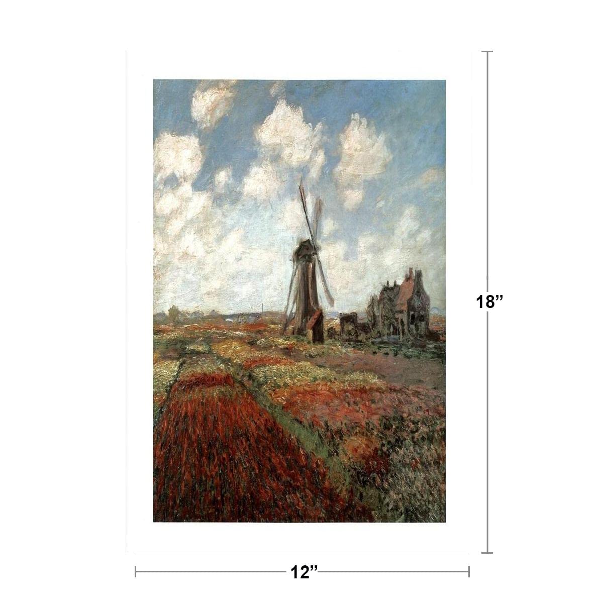 Amazon.com: Claude Monet Poster Tulip Fields in Holland Rijnsburg