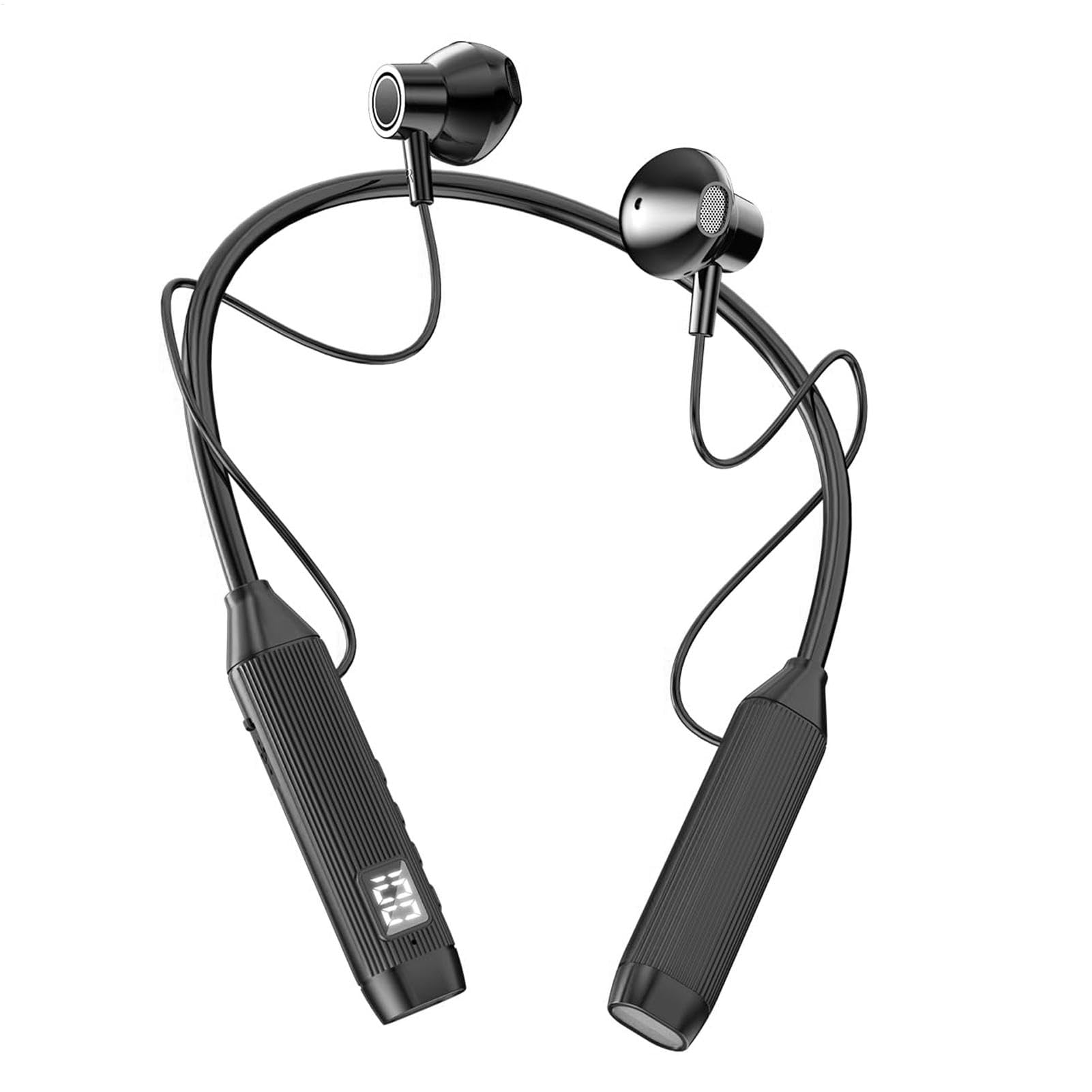 Auricolari sportivi con archetto da collo - Cuffie wireless con archetto da collo | Auricolari sportivi con design intorno al collo | Auricolari intrauricolari per alpinismo e allenamento | Cuffie Blu