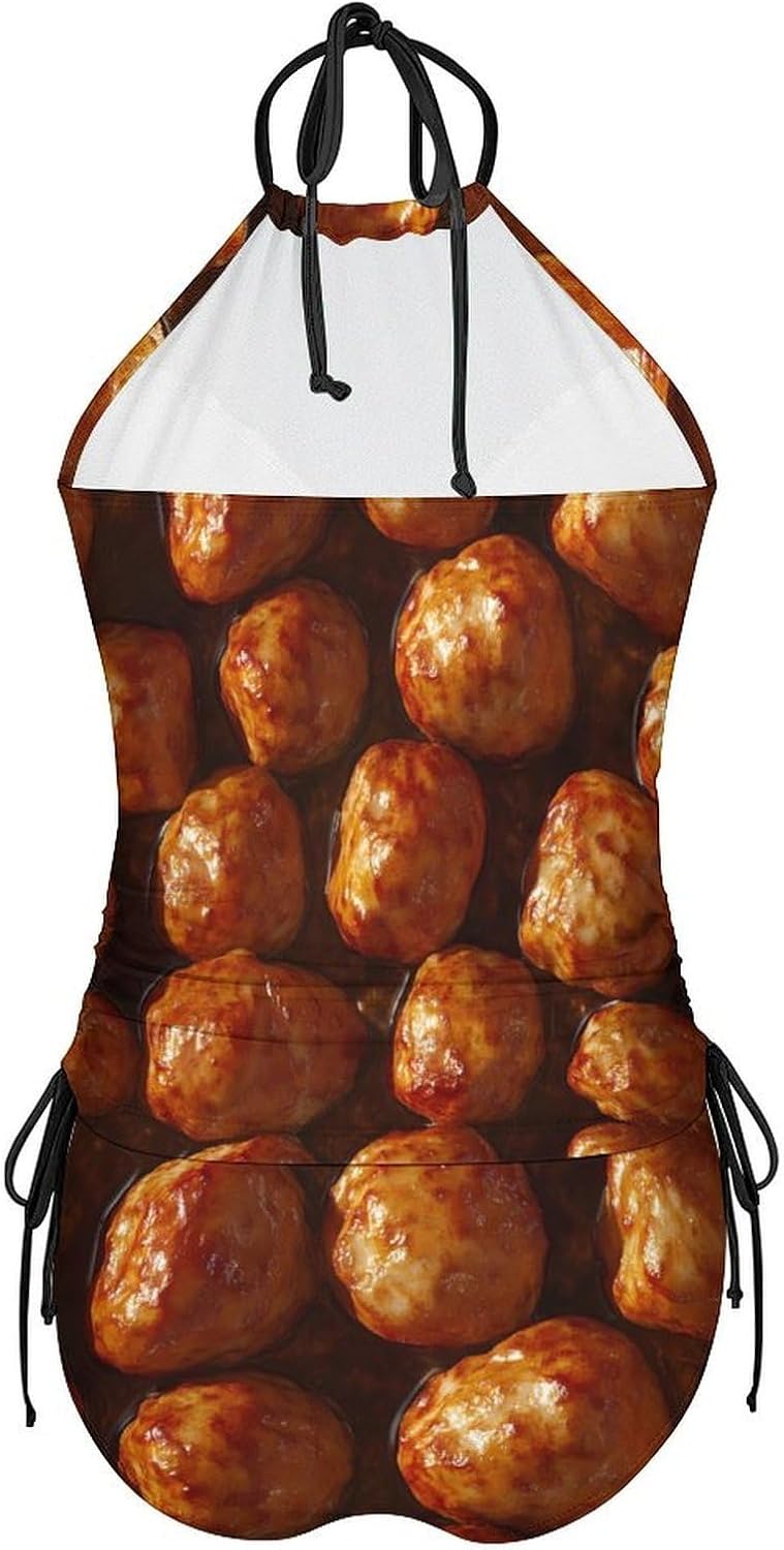Tater Tots Food Novelty Women's Swimwear Set 2 Pcs Tankini String Swimsuits Bathing Suits