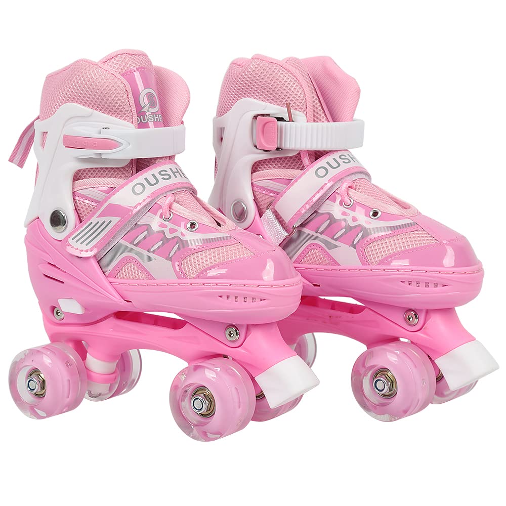Patins à Roues alignées Ajustables pour Filles et garçons, Idéal pour Les garçons et Les Filles -Roller Enfant Fille, Débutants, Patins à roulettes pour l'extérieur et l'intérieur