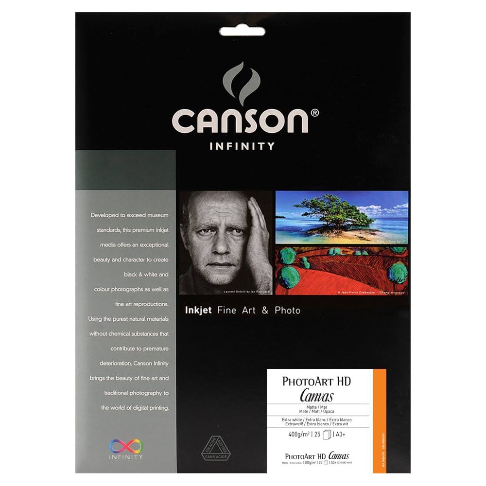 canson キャンソン フォトアート HD キャンバス A3+ 25枚入り a Amazon.co.jp: キャンソン 写真用紙 インフィニティ フォト