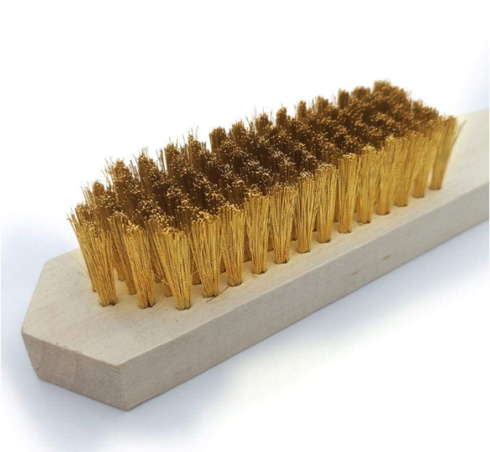 Cepillo de alambre de cobre aumentado, cepillo de eliminación de óxido, cepillo de alambre de acero inoxidable superdenso, pulido-10 * 16 filas * 0.076 mm * alambre de cobre