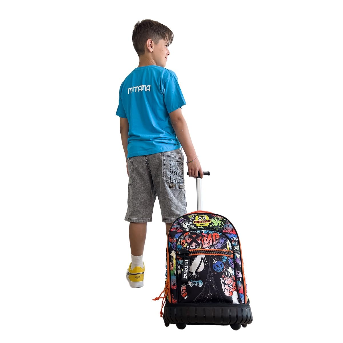 Mitama Trolley Run Scuola Spider King,Doppio Scomparto, Multicolore, Scuola Elementare e Tempo Libero, Bambino Ragazzo