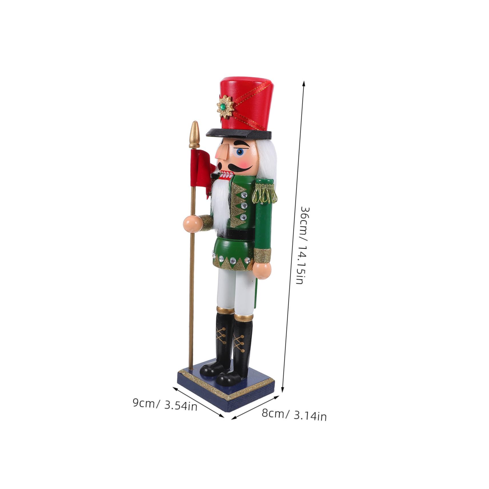 ULTECHNOVO Holz Nussknacker Soldat Figur Kleine Traditionelle Weihnachts Dekoration Handgefertigt aus Edlem Material für Schreibtisch und Regal