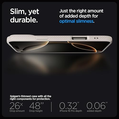 Vista 388 de Spigen Liquid Air - Funda diseñada para iPhone 13 Pro Max (2021), color negro mate