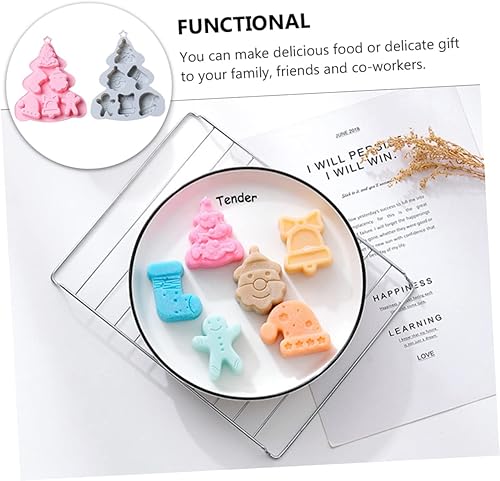 Miniatura 5 de NOLITOY Molde de silicona para pastel de chocolate, molde de silicona para chocolate, moldes de chocolate, galletas de Navidad, jabón de silicona,