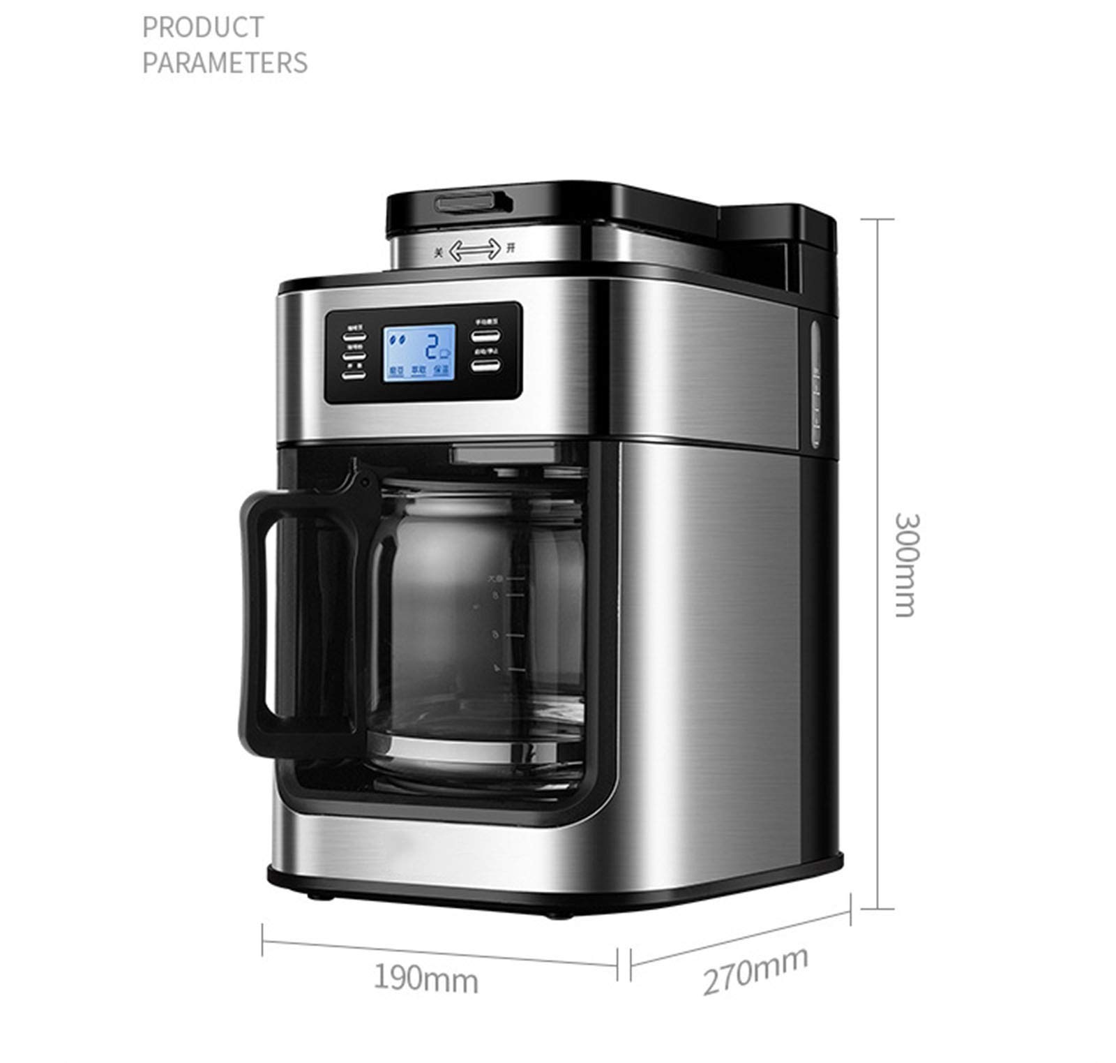 Amazon.co.jp: エスプレッソマシン、1.2L大容量全自動スマートコーヒー