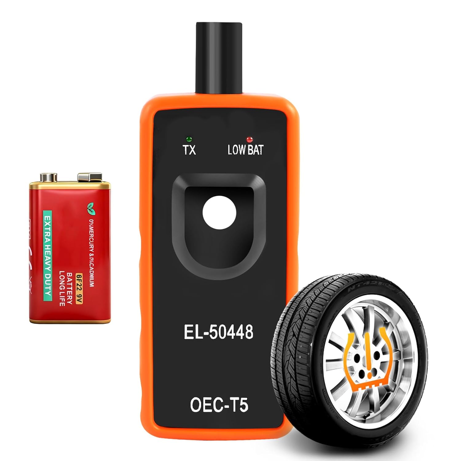 FIRSTOOL EL-50448 TPMS Relearn Tool with 9V Battery for GM Vehicles 2006-2024 - Tire Sensor Reset & Activation