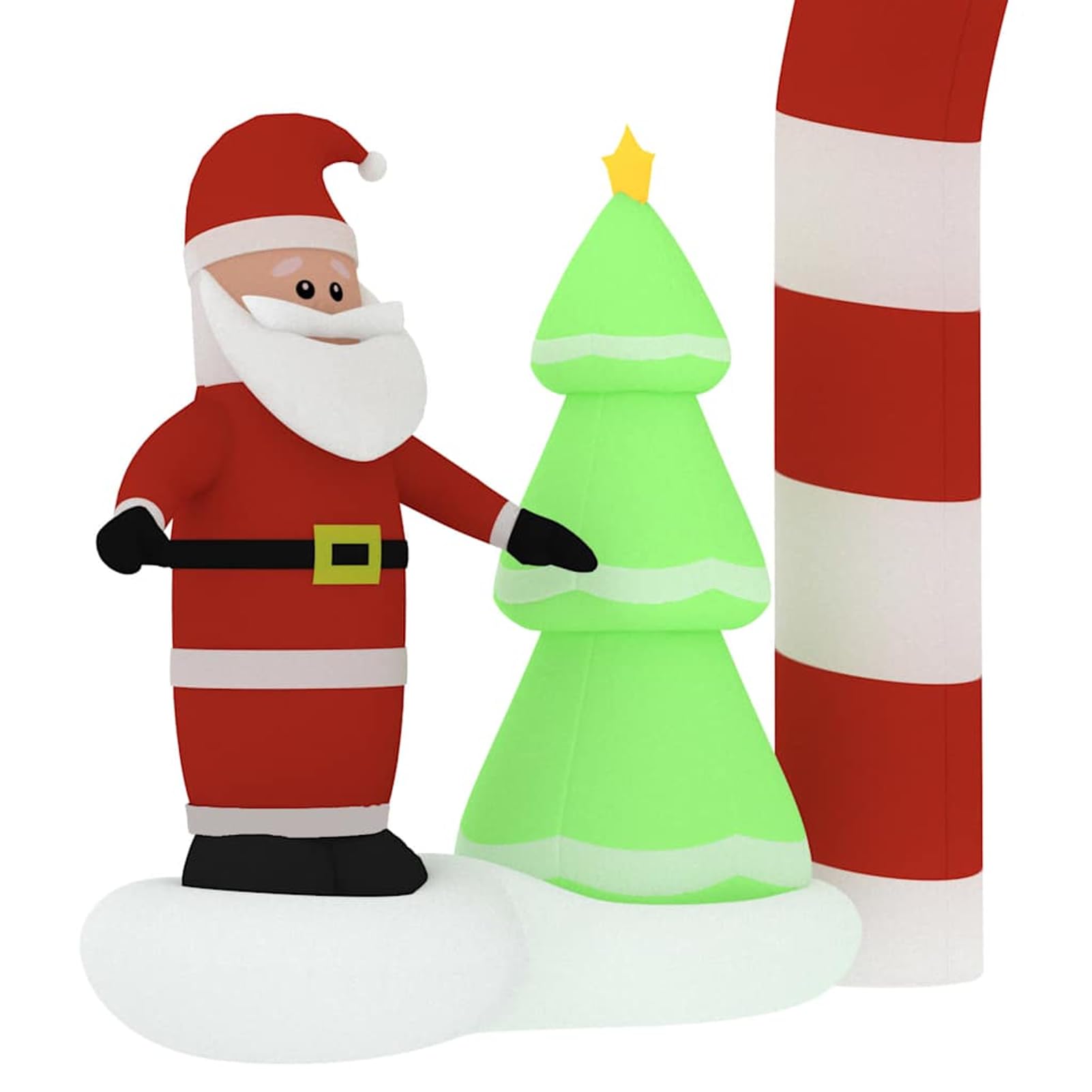 Aufblasbarer Weihnachtsbogen mit LEDs 260 cm Mehrfarbig, mit Gebläse und LED-Lichtleiste, für Garten und Haus