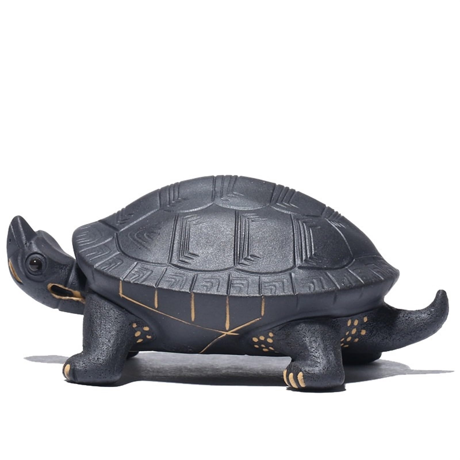 Statue de tortue en sable violet pour plateau à thé chinois