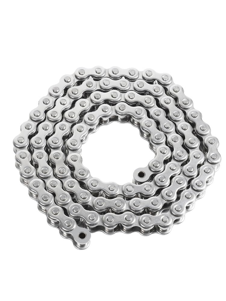 Rollenkette Aus Kohlenstoffstahl 1,5 m lange Rollenantriebskette aus Edelstahl 304 mit Verbindungsschnalle, industrielle Übertragungskette 04C, 05B, 06B, 08B, 10B, 12B, 16B(1.5M Chain,04B-1)