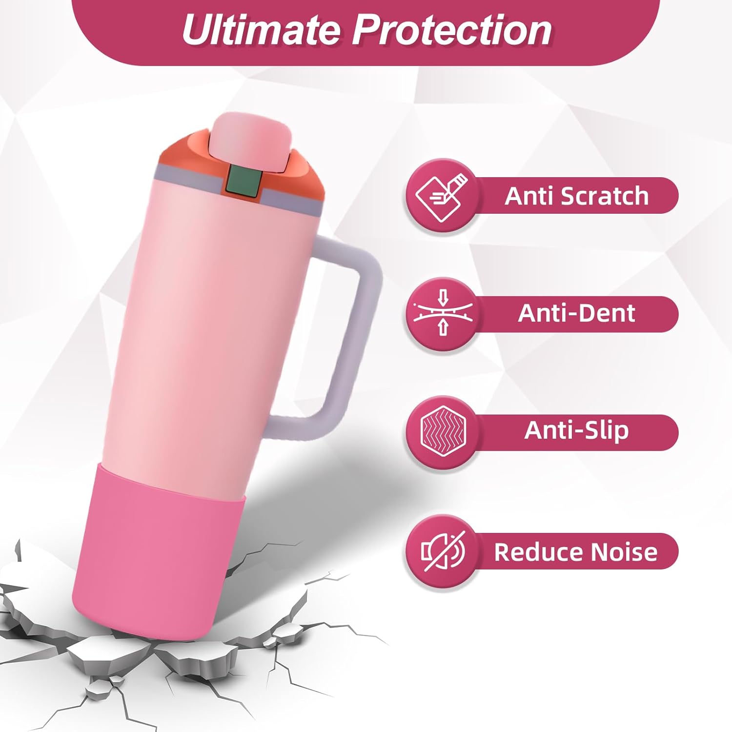 Higher Boot Compatible with Owala 30oz 40oz FreeSip Sway Water Bottle & Tumbler, Anti Scratch & Anti Slip Large Silicone Protective Bottom Sleeve Cover for Owalaa Sway - Image 3