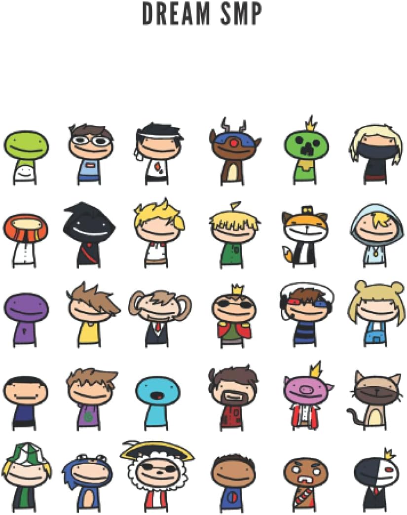 DREAM SMP: Dream Smp Notebook - Dream Team - Dream Team Smp - Dream Smp - Dsmp - Dream Team Fanart - Dream Team Art - Dream Smp Fanart - Dream Smp Art ... Art - Mcyt Fanart - Mcyt Merch - Mcyt Packs