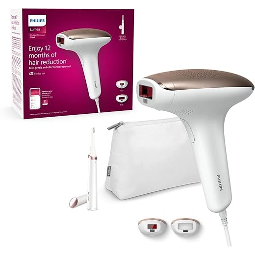 Descubre la Innovadora Depiladora Philips para una Piel Suave Philips Lumea IPL Serie 7000: dispositivo de depilación con lápiz recortador compacto satén, 2 accesorios para el cuerpo y la cara, con cable (modelo BRI921/00)