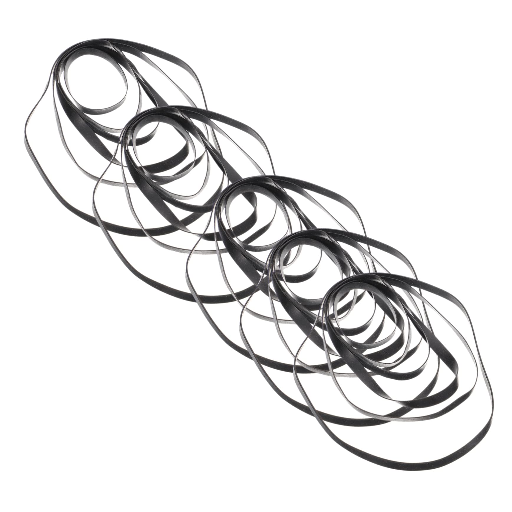 GAROZATION 50pcs Square Cassette Drive Belts for Recorder Repair Music Cassette Player Belts for Smoother Rotation Noise Reduction Compatible Cd DVD VCR Devices