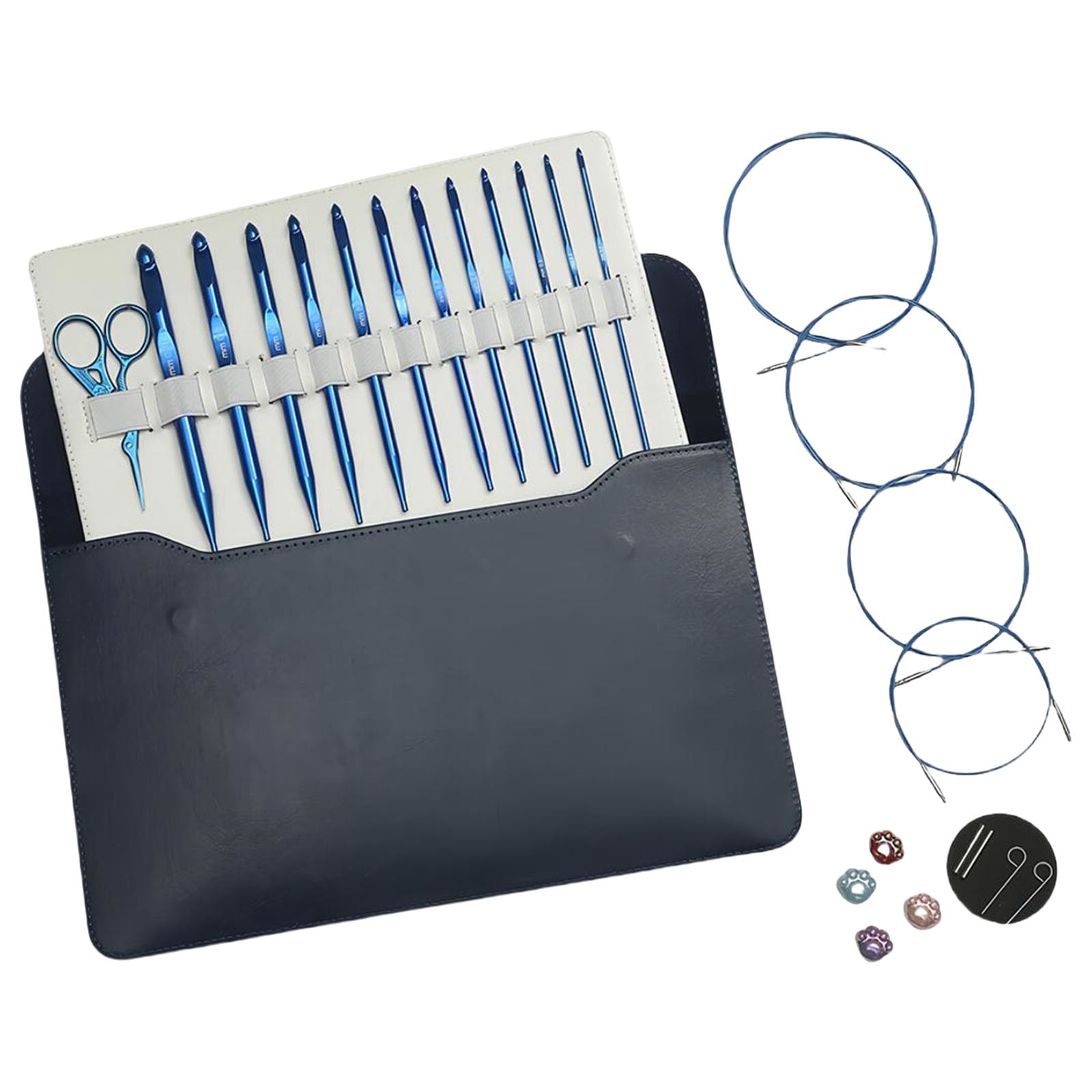 CRFFZ Interchangeable Circular Knitting Needle 3-10.0mm Carpet Crochet Hook Set Tunisian Weaving Tools Interchangeable
