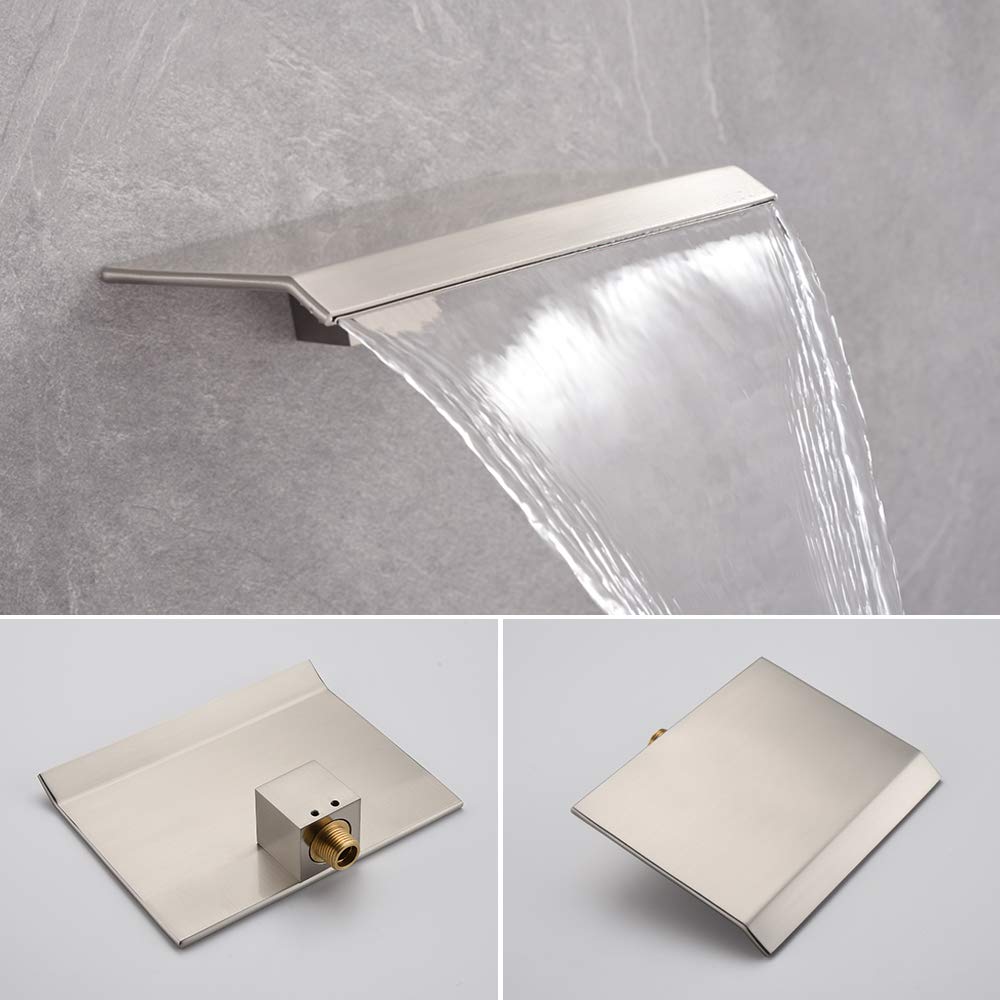 Colonne De Douche Noir Sans Mitigeur Système Douche Avec Douchette à Main/Tête De Douche Carré