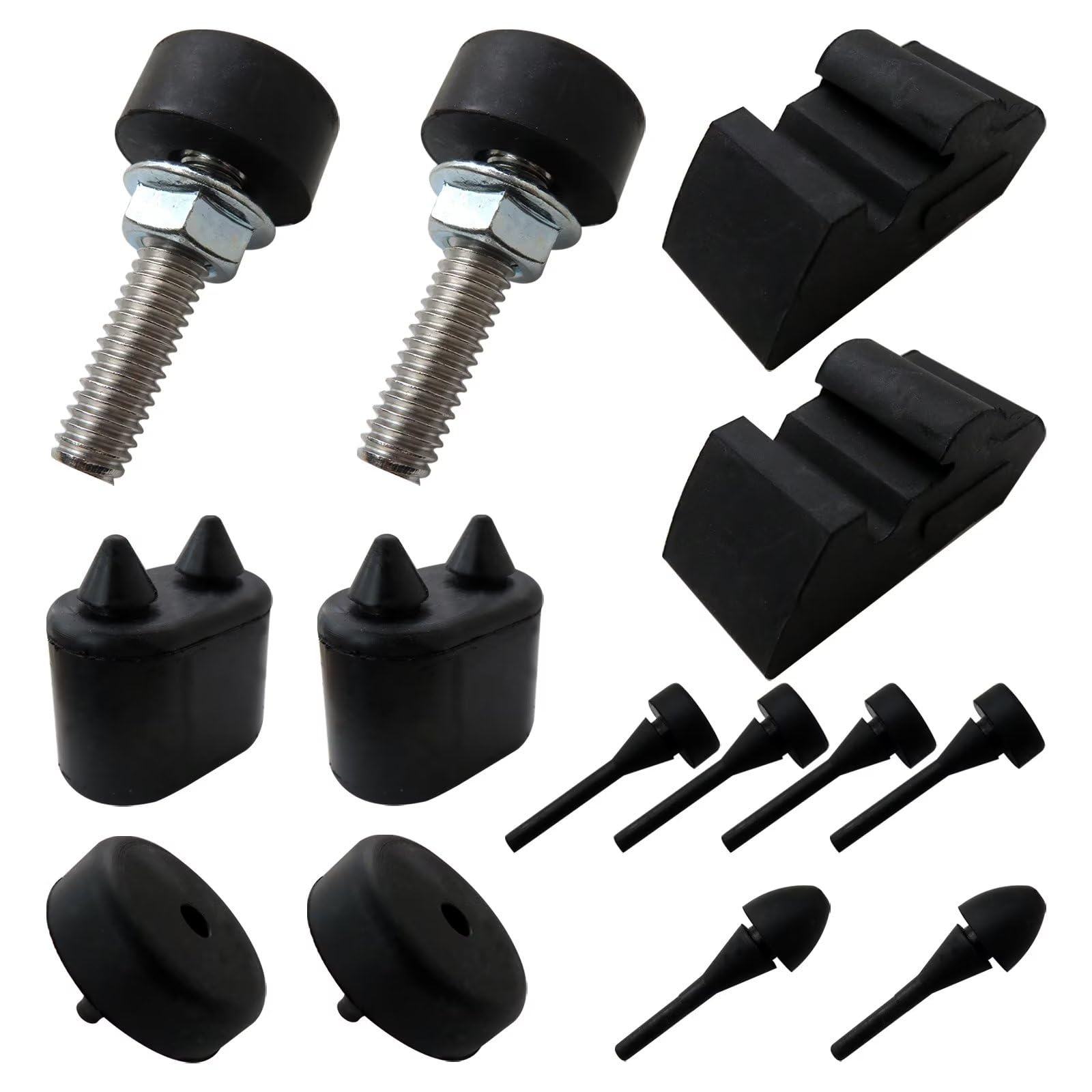 1967-69 Pontiac Firebird / Trans Am Hood Adjuster Bolts And Rubber Bumper Caps E - Foto 2