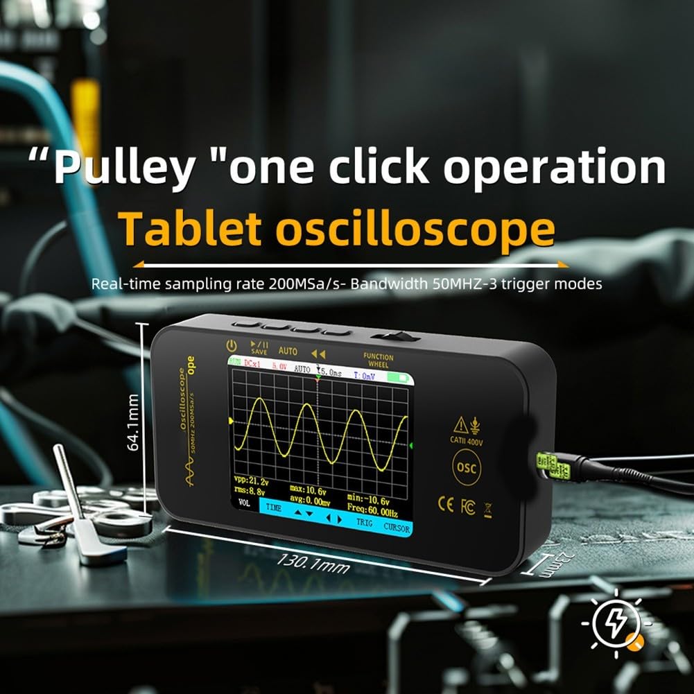 Oscilloscope Portable OT5 50MHz 200MSa/s Écran 2.8"