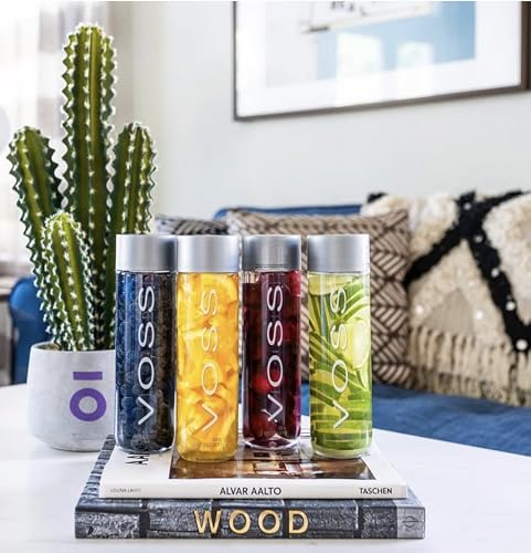 Voss Artesian Still water from Norway Naturally pure for a crisp, refreshing taste 375ml GLASS bottled water 12.7 Fl oz (Pack of 9)