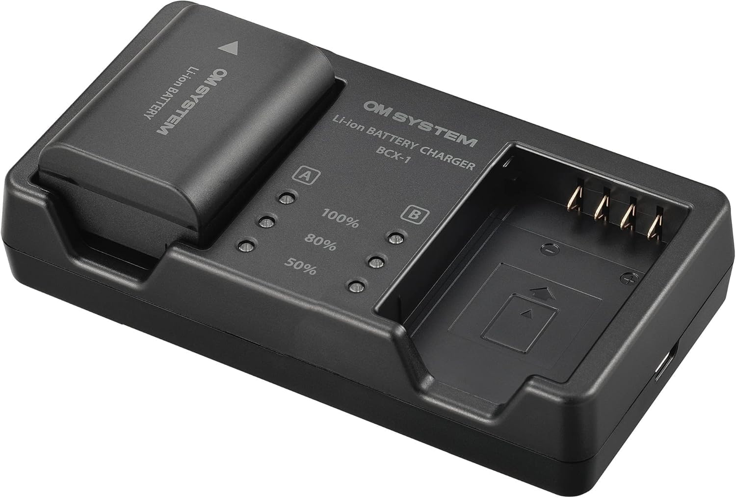 OM SYSTEM SBCX-1 Battery Charger Kit with BLX-1 High-Capacity Lithium-Ion Battery for OM-1, OM-1 Mark II and OM-3, Dual Charger, Fast Charging, Long Life