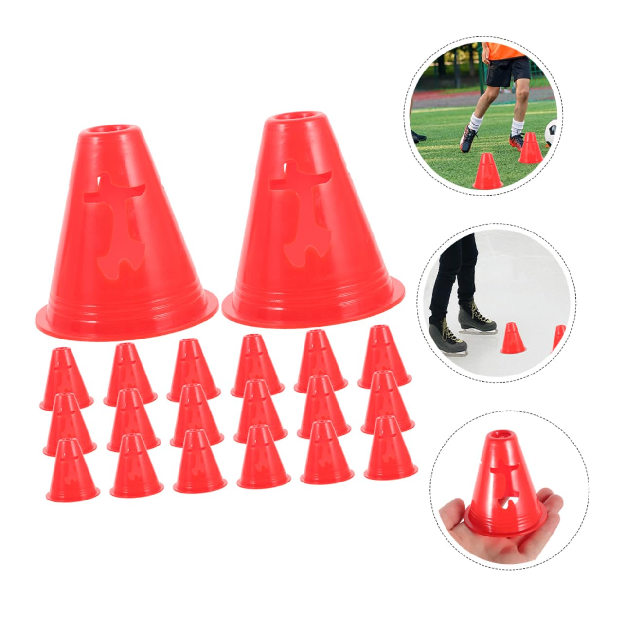 Toyvian Conos De Obstáculos para Barriles De Señal Cono De Obstáculos Cono Mini Cono Deportivo Ágil Cono Marcador Pequeño para Práctica Cono Deportivo Escolar De Entrenamiento Cono