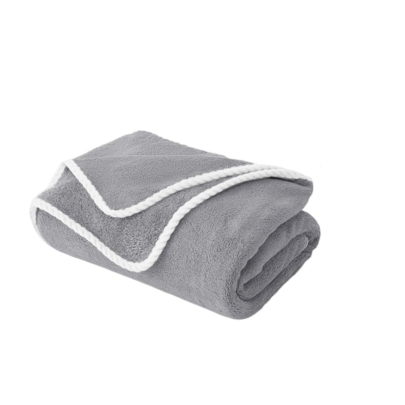 ZYAYNG Extra Large Size Coral Fleece Bath Towel Quick Dry Ultra Soft Beach Couple Square Scarf Sandproof For Bathroom(Color5)