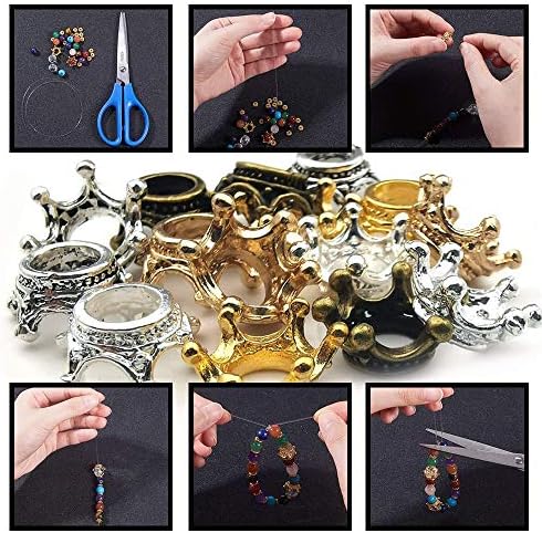 NA 90 Pcs DIY Alloy Crown Crown Pendant Crown Charm Beads, for DIY Necklace and Bracelet Making