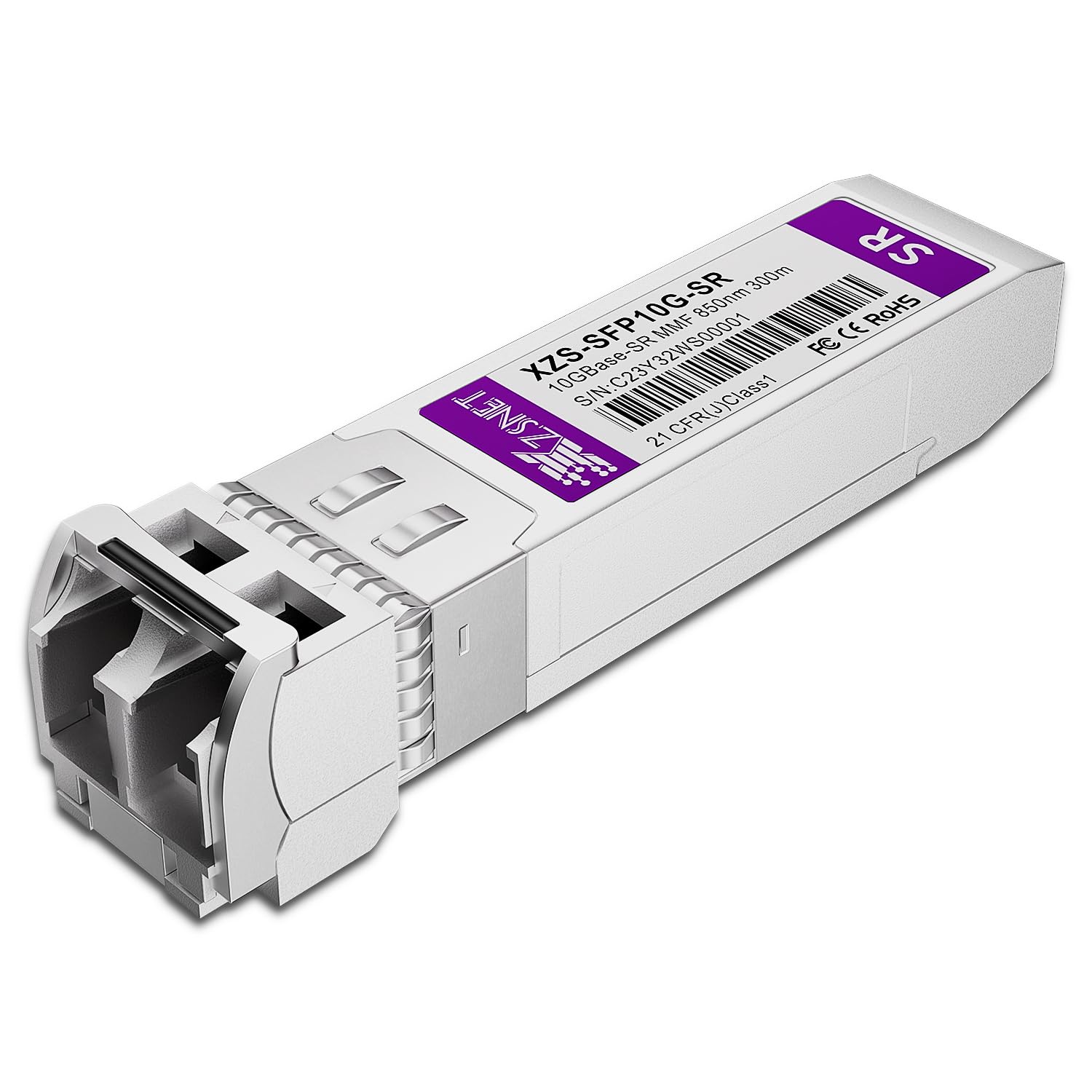 10GBASE-SR SFP+ Transceiver, 10G SFP+ to LC Multimode Fiber Module Compatible with Cisco SFP-10G-SR, Ubiquiti UniFi UF-MM-10G, Mikrotik S+85DLC03D, Meraki, Netgear, D-Link and More, 1 Pack