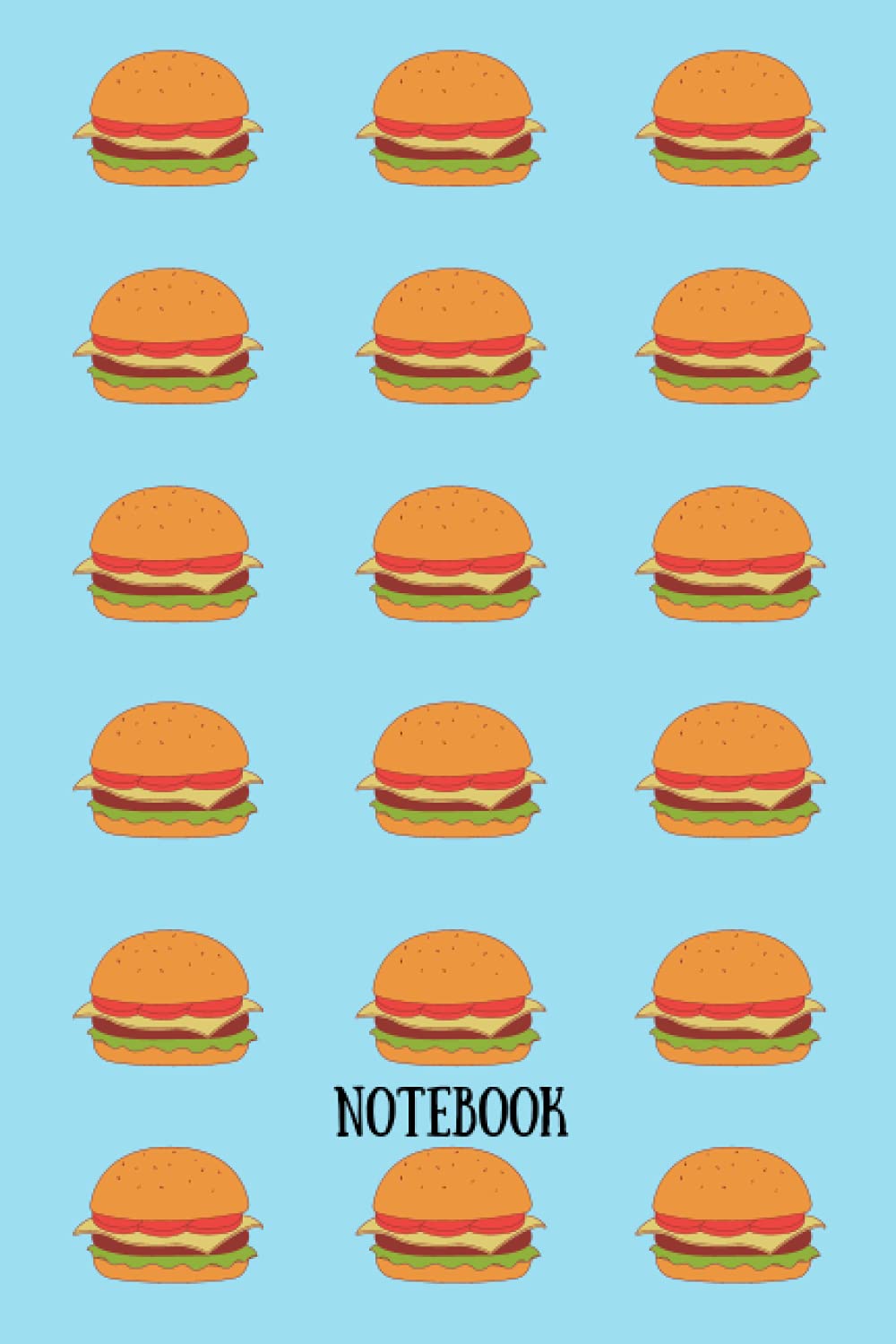 Burger Notebook: Wide Ruled Journal For Burger Lovers, Lined pages For Writing