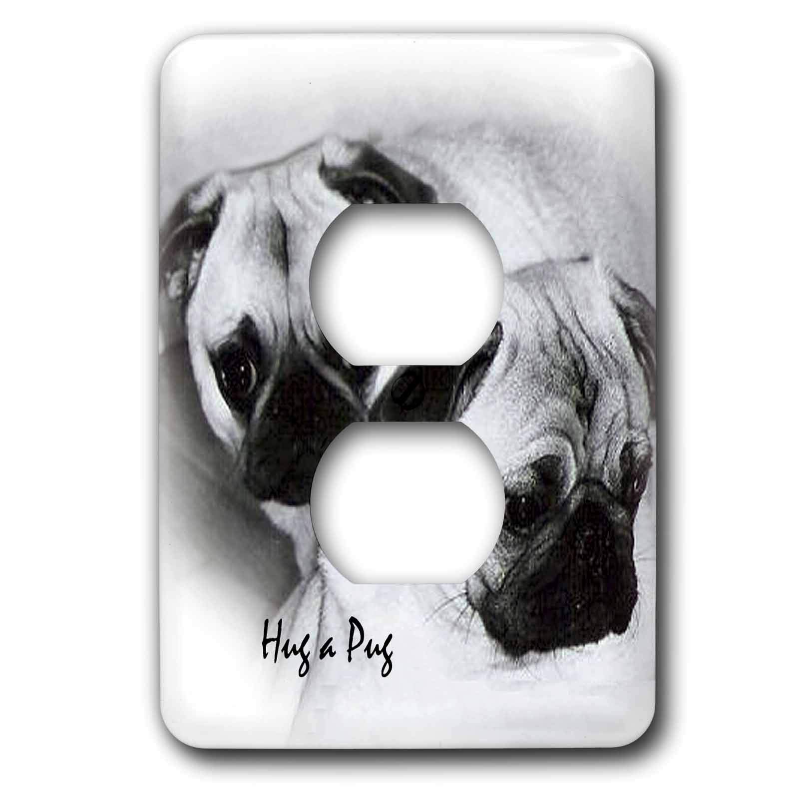 Chiots Carlin Plaque de Prise Double pour Apporter de la Joie dans Votre Intérieur