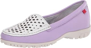 MARC JOSEPH NEW YORK Women's Leather Made in Brazil Luxury Golf Shoe with Verporated Vamp