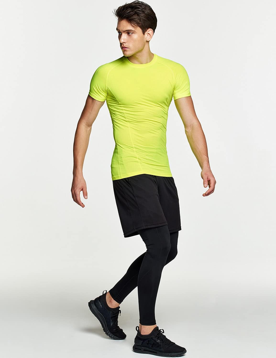 ATHLIO Men's Cool Dry Short Sleeve Compression Shirts, Sports Baselayer T-Shirts Tops, Athletic Workout Shirt - Image 6