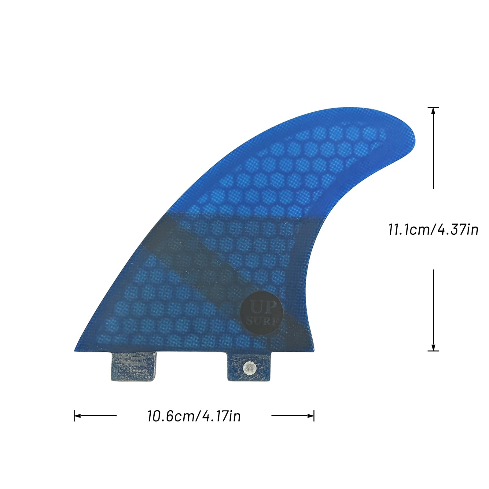 UPSURF Tavola da Surf FCS Pinne Lana di Vetro Carbonio+Favo Thruster G5