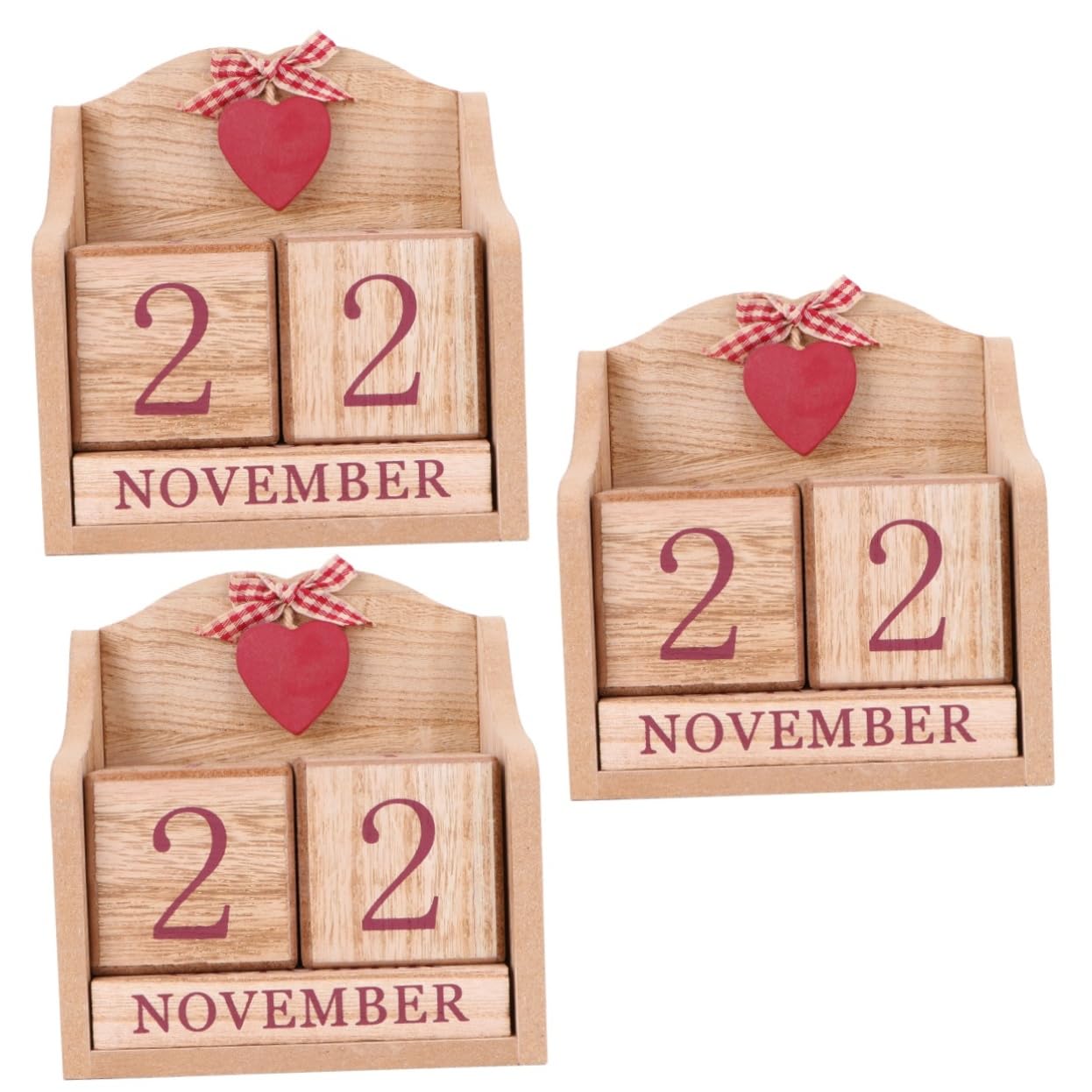 3 Pz Calendario Perpetuo in Stile Europeo Calendario Domestico D'epoca Calendario Del Conto Alla Rovescia Arredamento Del Tavolo Calendario Da Tavolo Giornaliero Di Legno