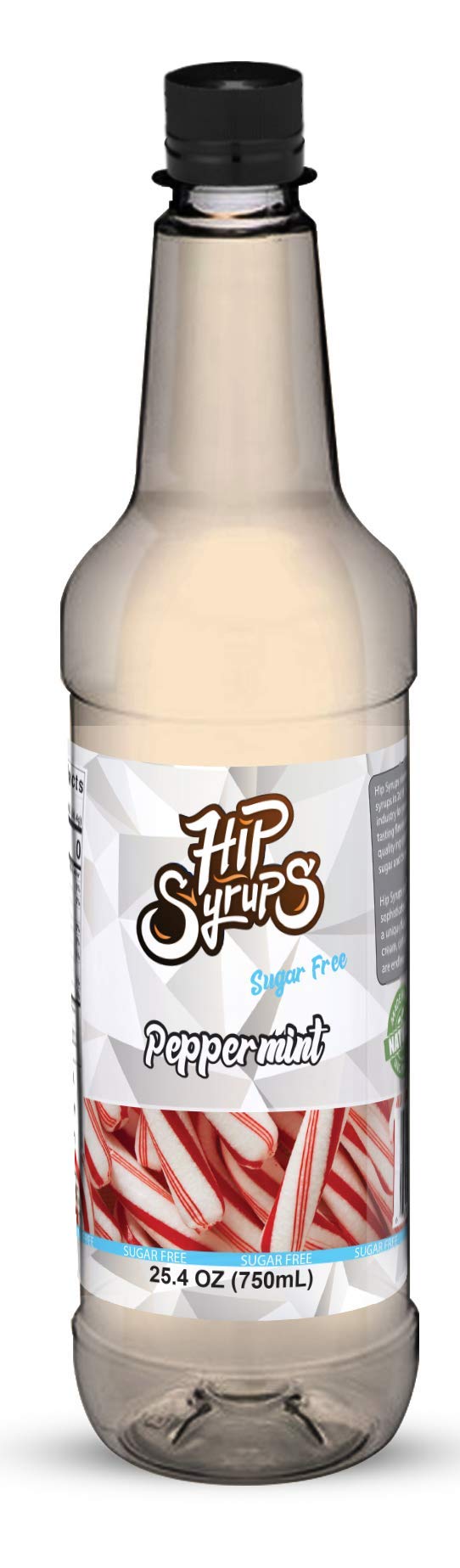 Hip SyrupsPeppermint Sugar Free Simple Syrup Designed for Coffee, Hot Cocoa, Tea, Sugar Free