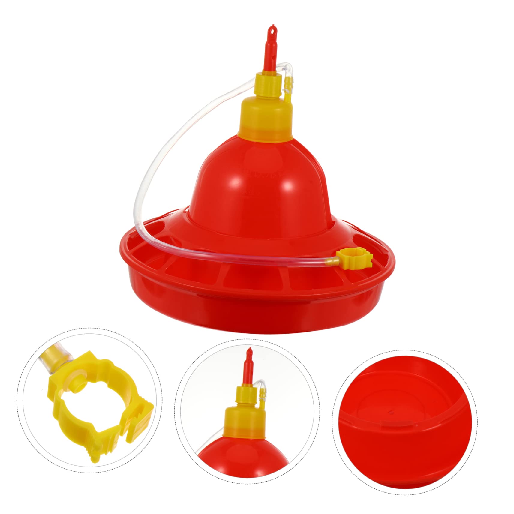 SUPVOX Abbeveratoio Automatico in Plastica Rossa per Pollame e Oche Resistente al Freddo alle Crepe, per Uso in Fattoria e'aperto