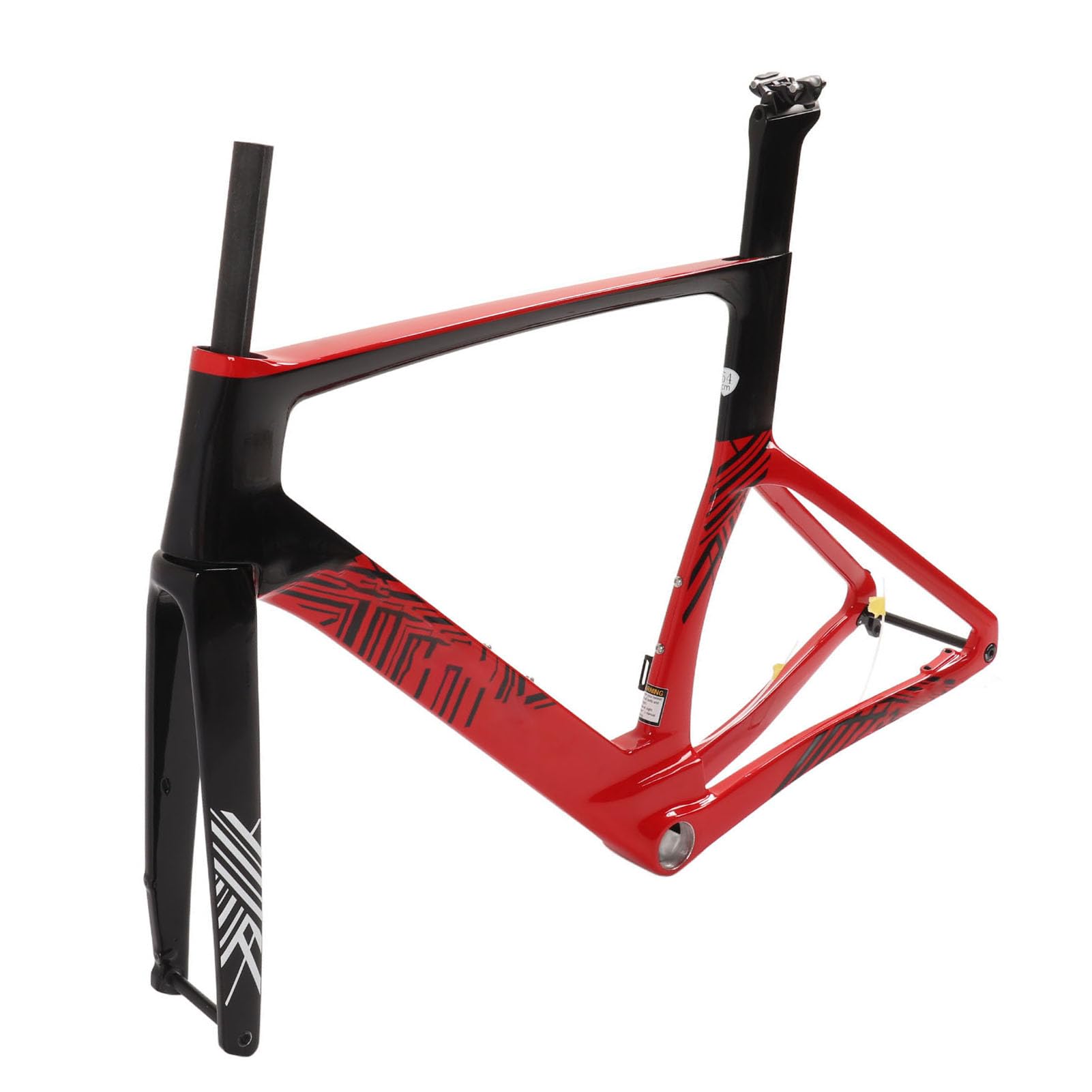 Kuuleyn Road Frame with Front Fork Stem Internal Routing Disc Brake Carbon Fiber Frame Assembly Kit Fiber Road Frameset (M-52CM)