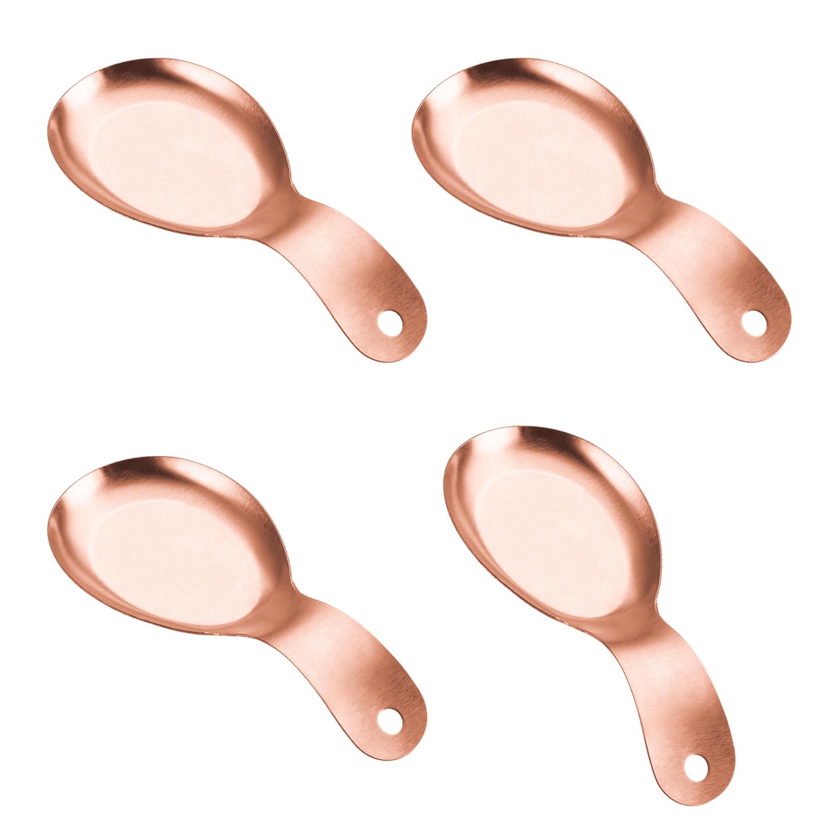 Tsophreniq 4PCS Kitchen Counter Spoon Rest Practical and Decorative Spatula and Ladle Rest Stainless Steel Accessories Kitchen Tool Owner