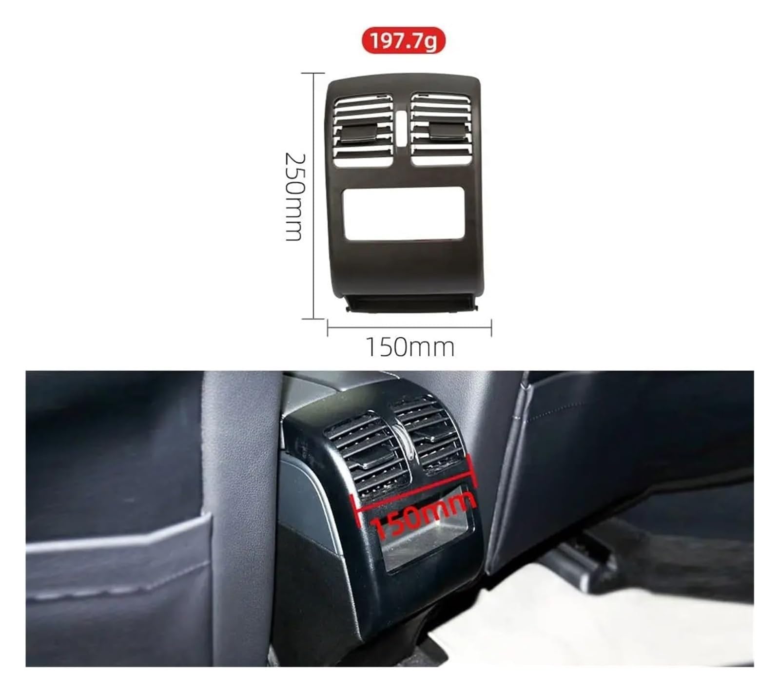 Déflecteur Ventilation Pour Classe C W204 C180 C200 (2007-2013) GLK X204 (2008-2015) 2048304354 Sortie De Climatisation Arrière(Beige)