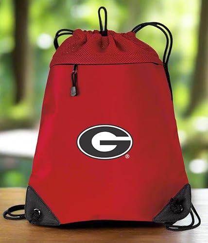 Miniatura 2 de Mochila con cordón de la Universidad de Georgia Bulldogs de Georgia, paquete de cincha - Malla única y microfibra, talla única