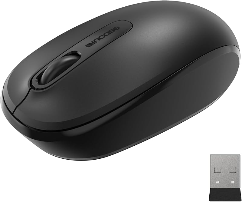 Wireless Mobile Mouse 1850 – Designed by Microsoft – Compact, Comfortable, Right/Left Hand Use, 6-Month Battery Life, Nano Transceiver, Works with Mac/Windows 8/10/11 (Black)