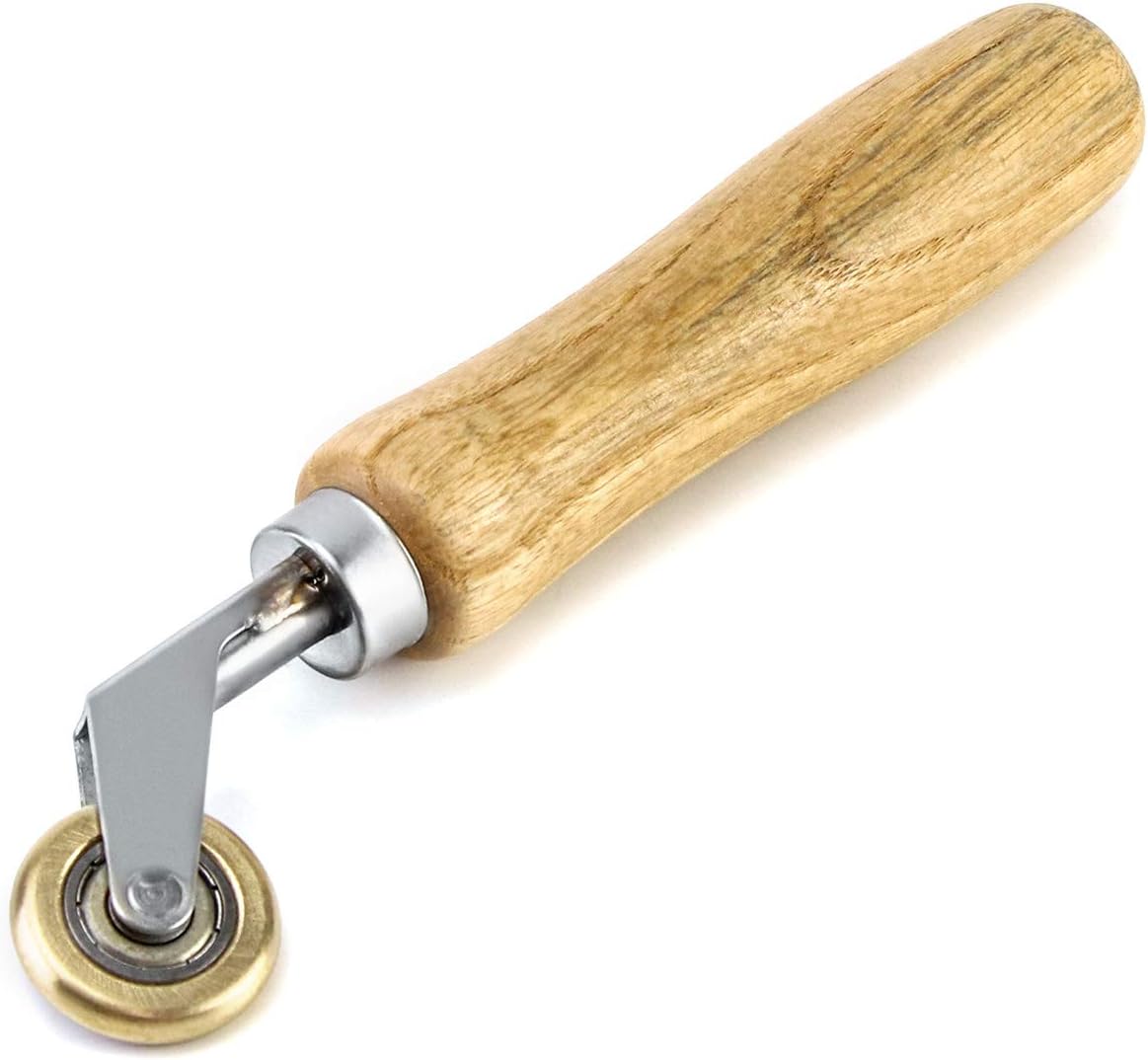 QWORK® 6mm Brass Penny Roller, Corner Seam Brass Press Roller Ideal for Welding and Seaming