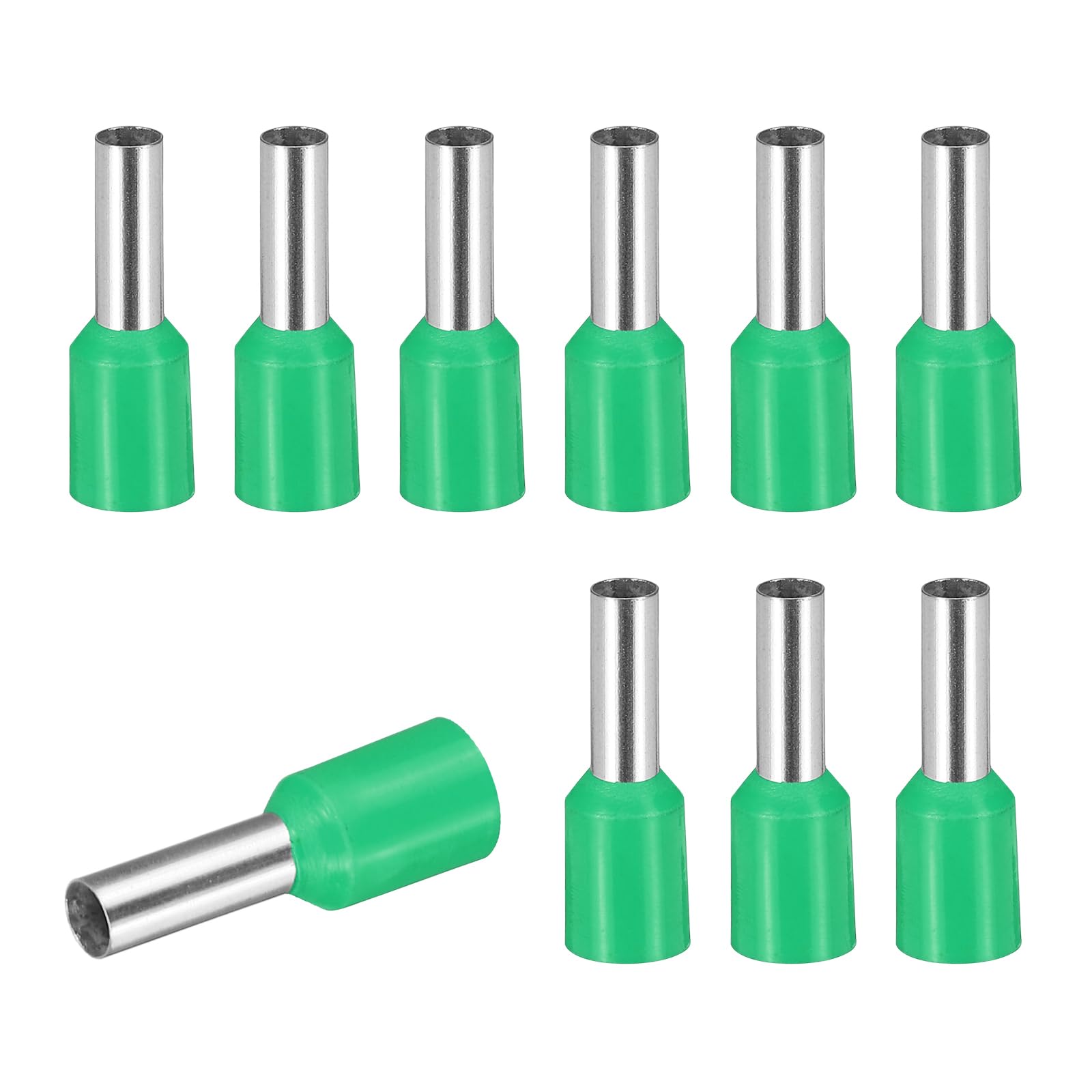 sourcing map 100 Pcs Wire Ferrule Connectors VE4009 12AWG Crimp Green