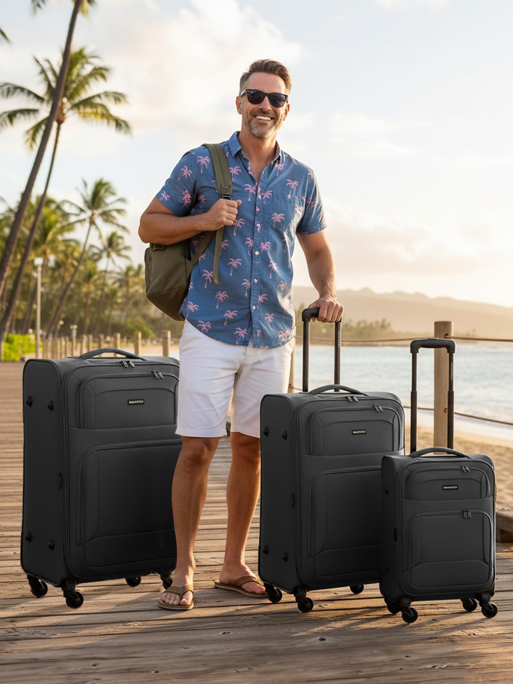 SMARTBOX Artículo básico Edición 04, Negro , Kofferset (3-teilig) erweiterbar