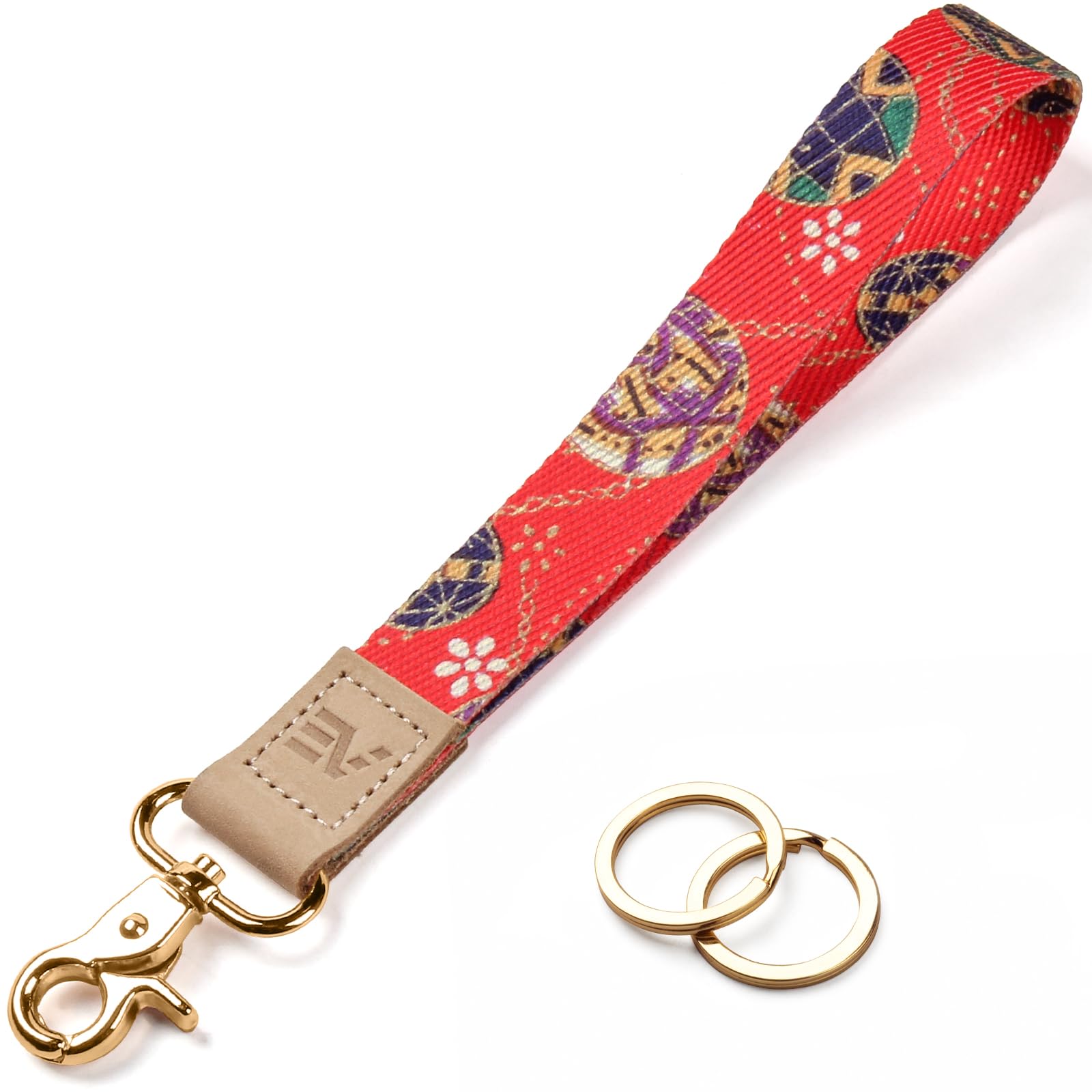 Keychain Lanyard for Keys, Ecovision Wristlet Key Chain for Women, Key Holder Lanyards with 2 keyrings