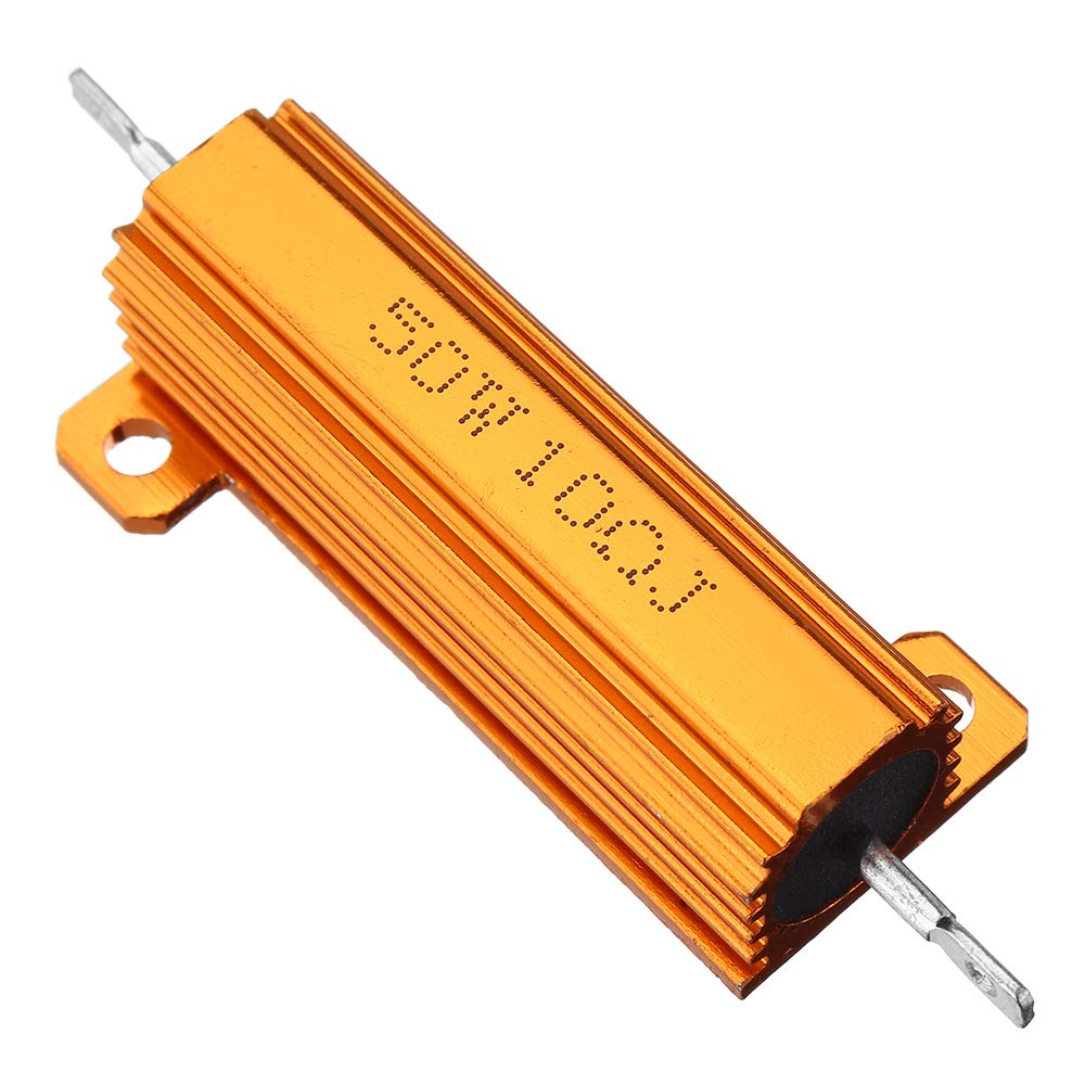 BliliDIY 10 Pz Rx24 50 W 10R 10Rj Custodia In Alluminio Metallo Resistore Ad Alta Potenza Custodia In Metallo Dorato Custodia Resistore Resistenza Resistenza Dissipatore