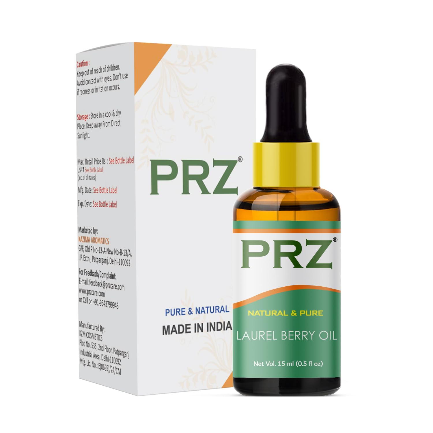 PRZ Laurel Berry Essential Oil - Pure Natural Therapeutic Grade Oil for Skin Care & Hair Care, 15 ml-image-12