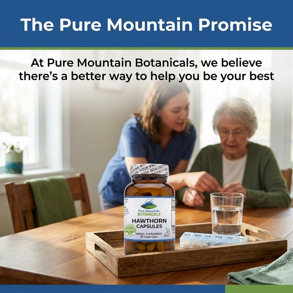 Pure Mountain Botanicals Hawthorn Berry Capsules - 1000mg Organic — Amazon image 8