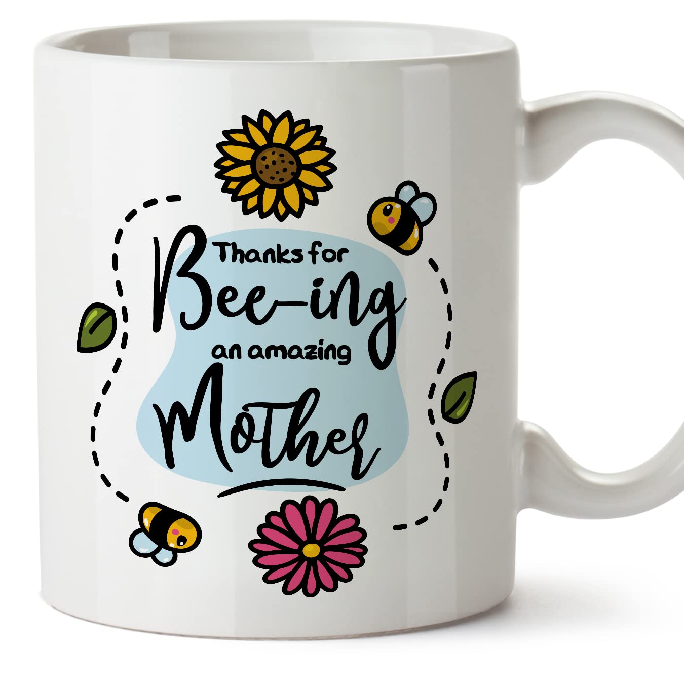 MUGFFINS Mother/Mum Mug - in English - Thanks for Beeing Amazing - Funny Gift for Mother's Day - Ceramic 11oz Mug